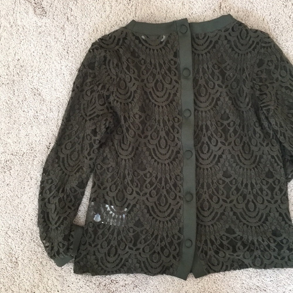 Banana republic lace long sleeve shirt